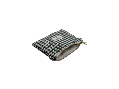Pochette pied de poule vert