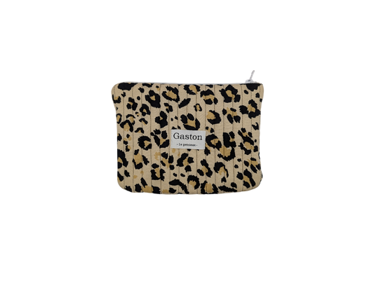 Pochette plate léopard