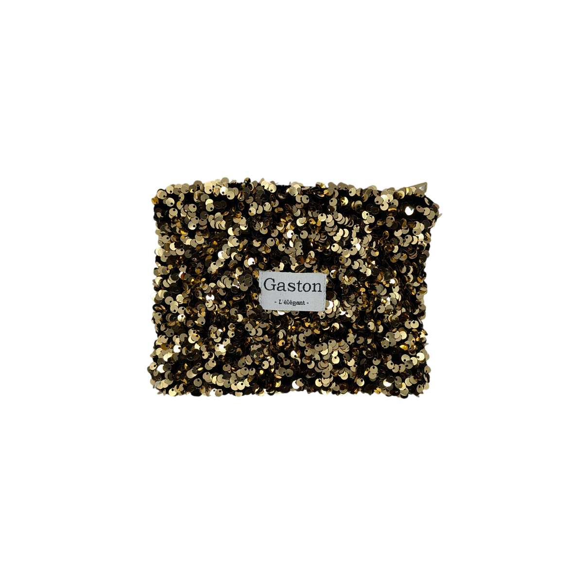 Pochette sequins doré