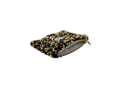 Pochette sequins doré