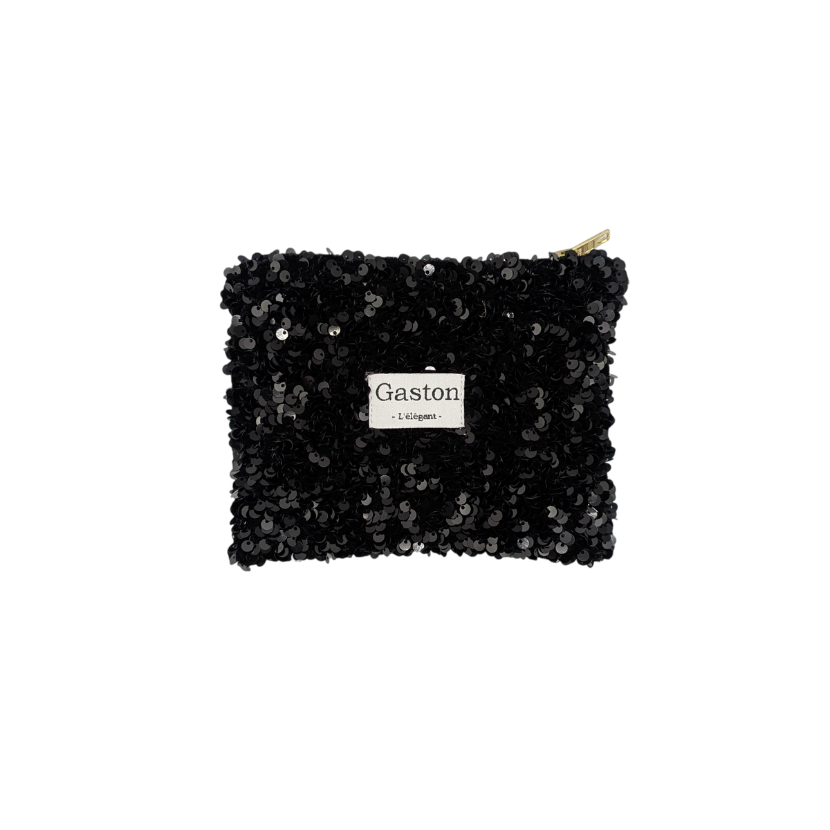 Pochette sequins noir
