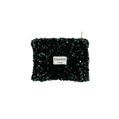 Pochette sequins vert