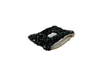 Pochette sequins vert