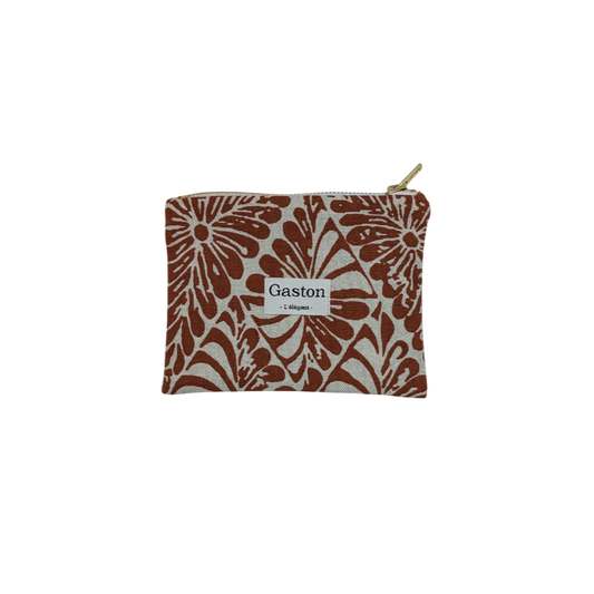 Pochette coton terracotta