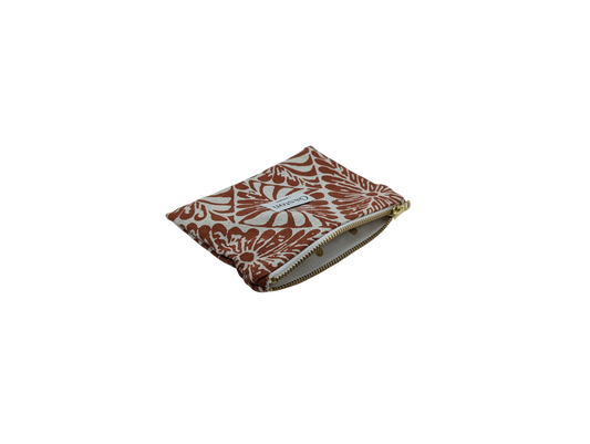 Pochette coton terracotta