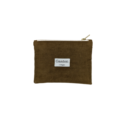 Pochette velours châtaigne