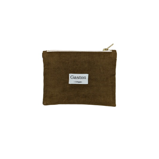 Pochette velours châtaigne