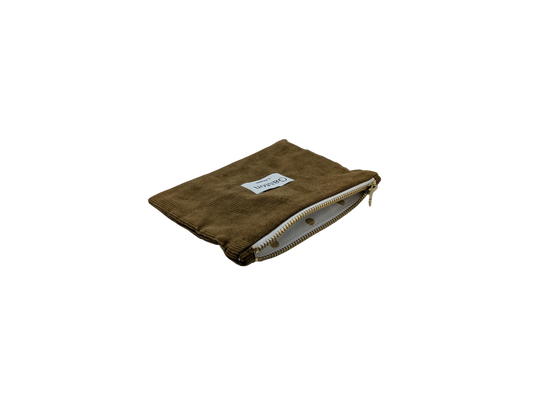 Pochette velours châtaigne