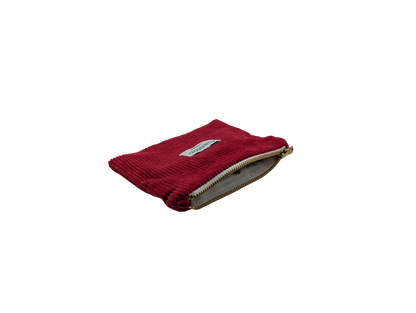 Pochette velours coquelicot