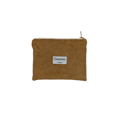 Pochette velours ocre