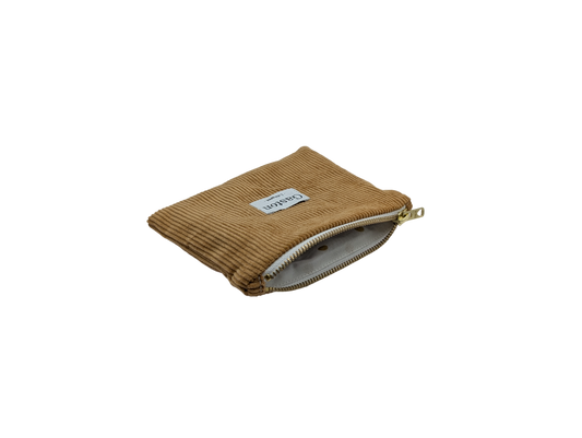 Pochette velours ocre