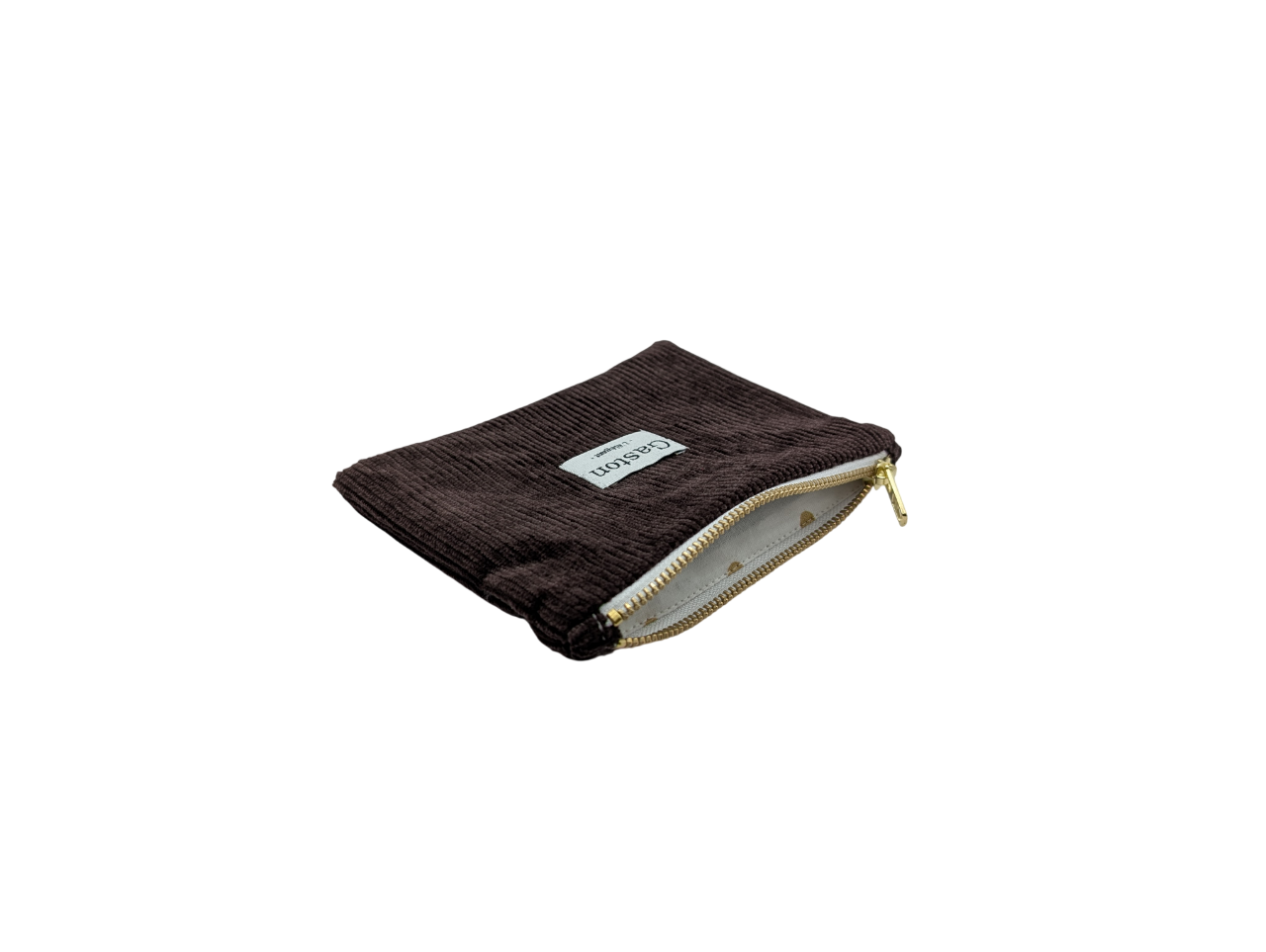Pochette velours prune foncé