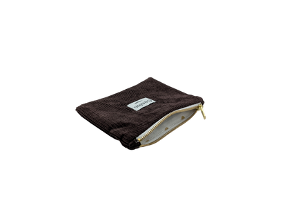 Pochette velours prune foncé