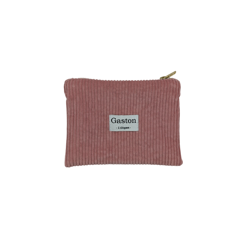 Pochette velours rose