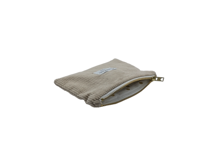 Pochette velours sable