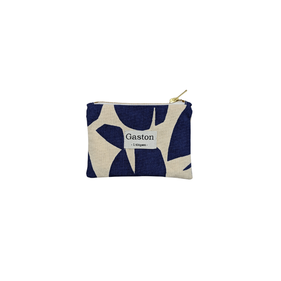 Porte monnaie coton bleu