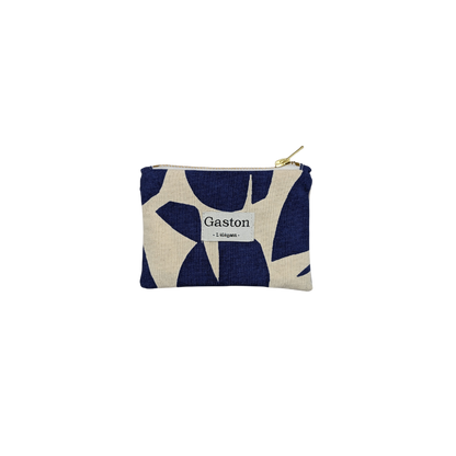 Porte monnaie coton bleu