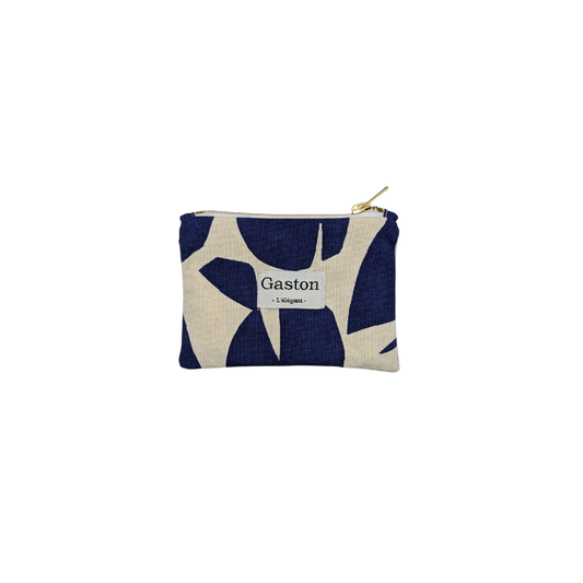 Porte monnaie coton bleu