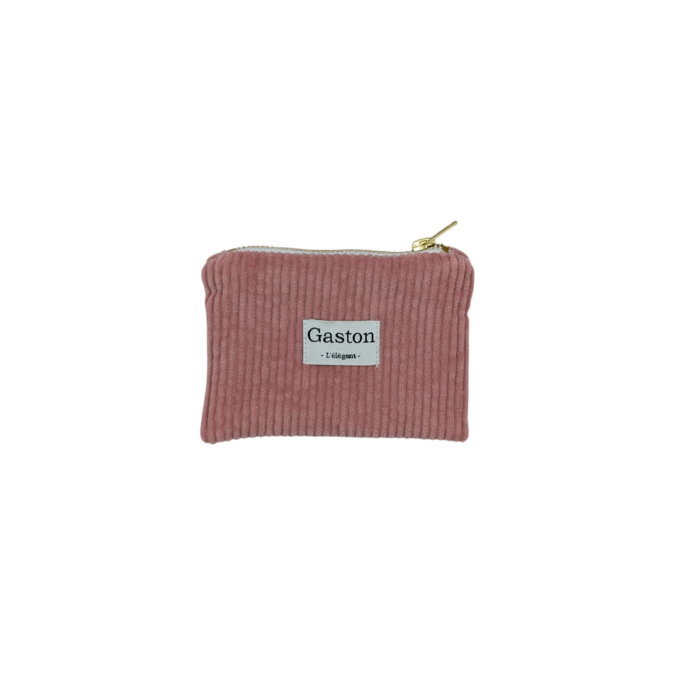 Porte monnaie velours rose