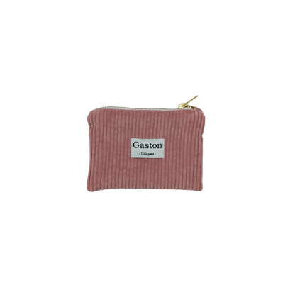 Porte monnaie velours rose