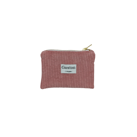Porte monnaie velours rose
