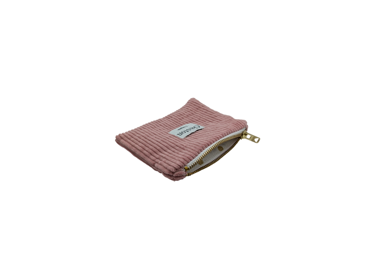 Porte monnaie velours rose