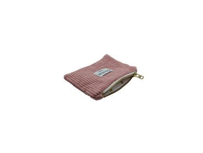 Porte monnaie velours rose