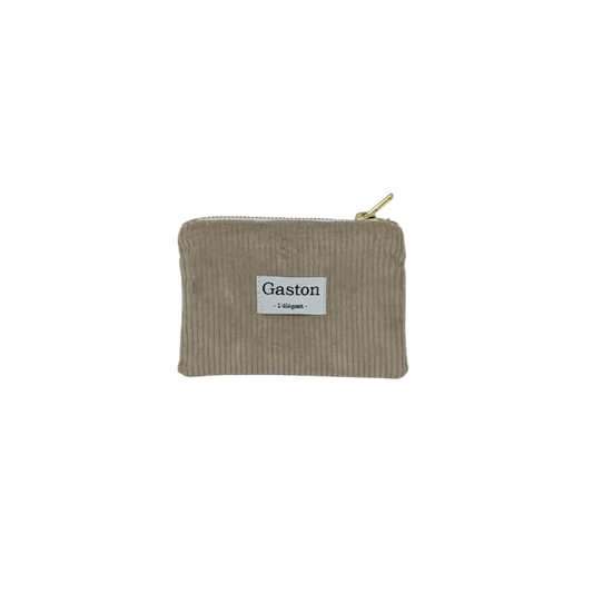 Porte monnaie velours sable
