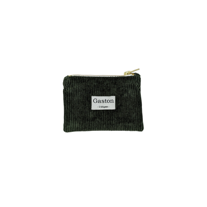 Porte monnaie velours vert