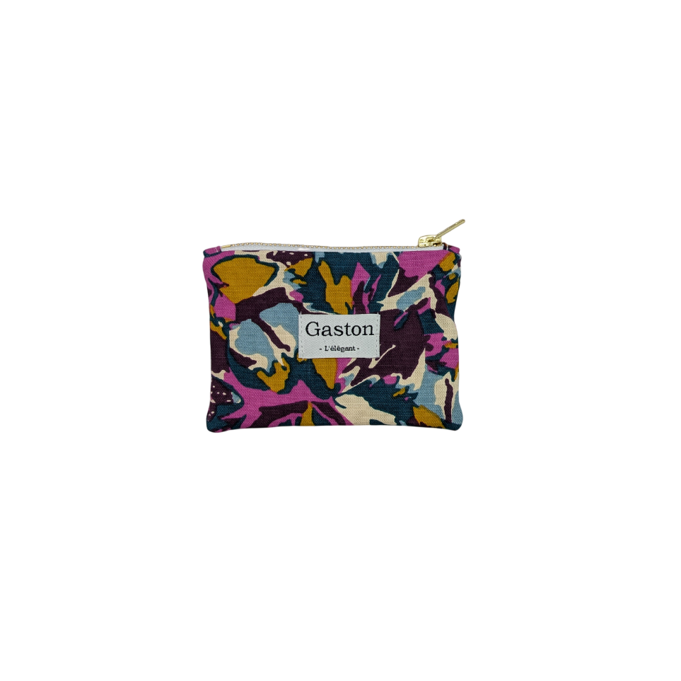 Porte monnaie coton violet