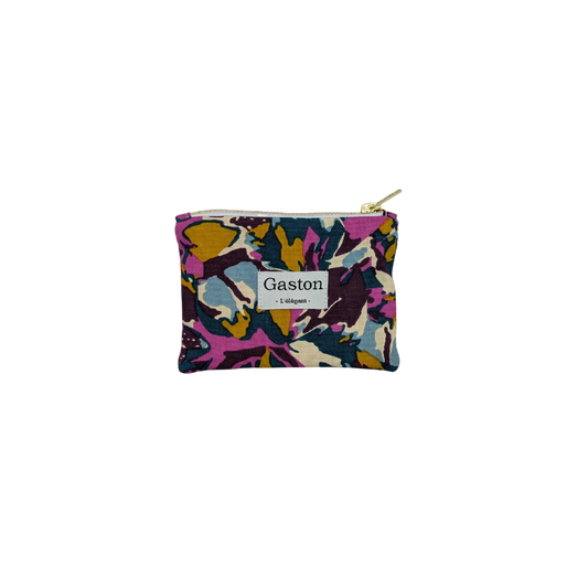 Porte monnaie coton violet