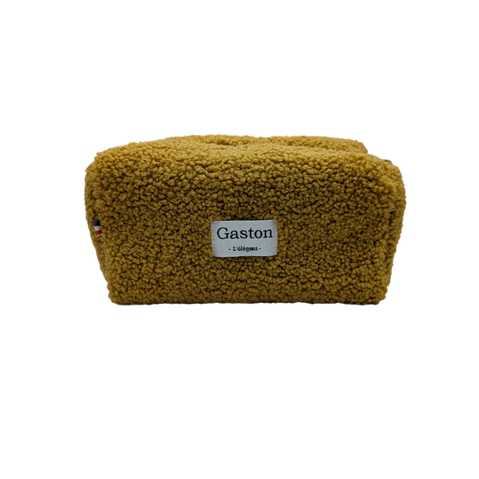 Trousse fausse fourrure sherpa ocre