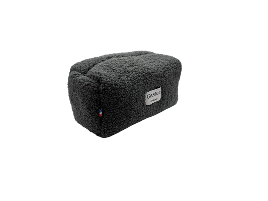 Trousse fausse fourrure sherpa asphalte