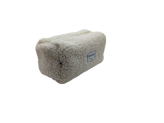 Trousse fausse fourrure sherpa blanc cassé