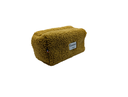 Trousse fausse fourrure sherpa ocre