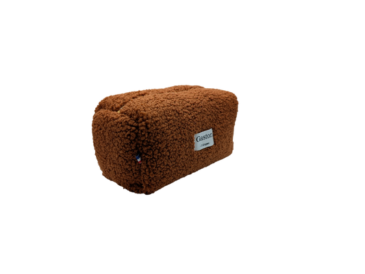 Trousse fausse fourrure sherpa rouille