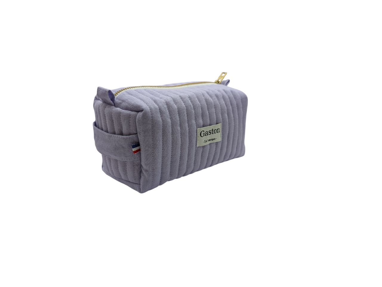 Trousse de toilette en lin violet