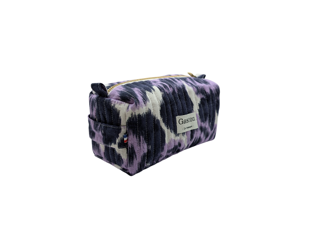 Trousse de toilette en lin violet