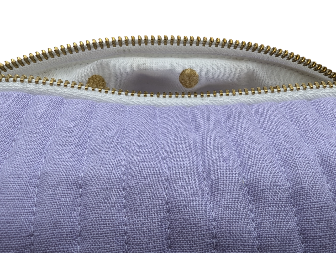 Trousse de toilette en lin violet