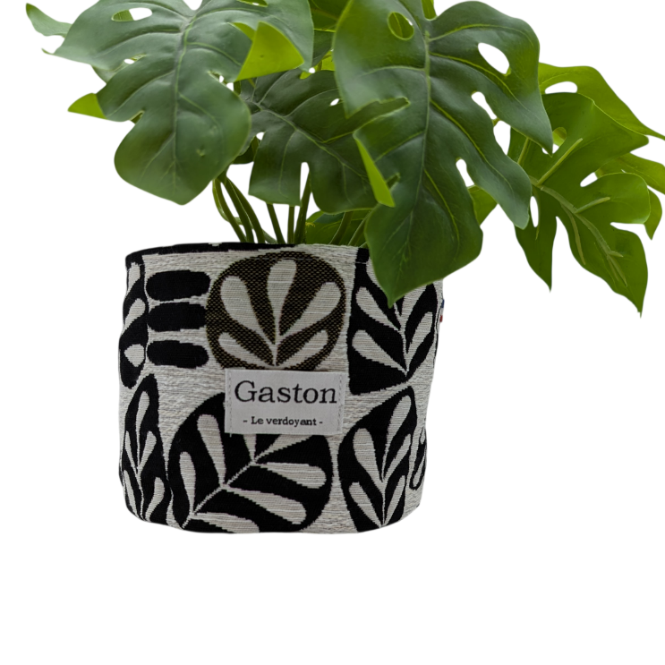 Cache pot noir et blanc