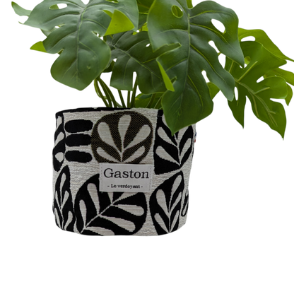 Cache pot noir et blanc